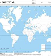 Practice Map The World Political Big Set of 100 – Size is About A4 Size