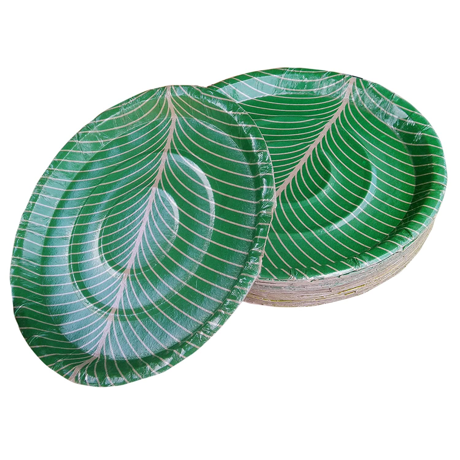 disposable-coated-paper-plates-thali-green-12-inches-set-of-50