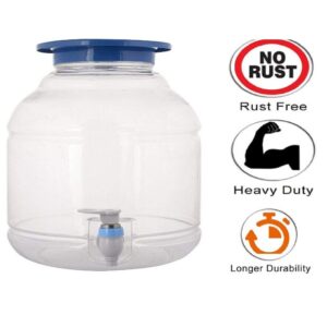 Plastic Bottled Water Dispenser Water Stand/jar Compatible for 20lit Mineral Water Bottle/Bisleri Barrel Mineral Water Bottle (10 LTR, Clear) Set of 1