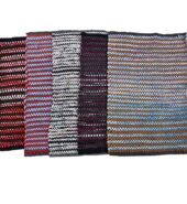 Shankara Reversible Striped Multicolor Cotton Blend Door Mat Bath Mat for Indoor and Outdoor Set of 5 (Multicolored, 16×24 inch)