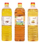 Samara Combo Pack of Sesame Oil, Yellow Mustard Oil, Pakki Ghani Mustard Oil (Bottle of 1 LTR Each)