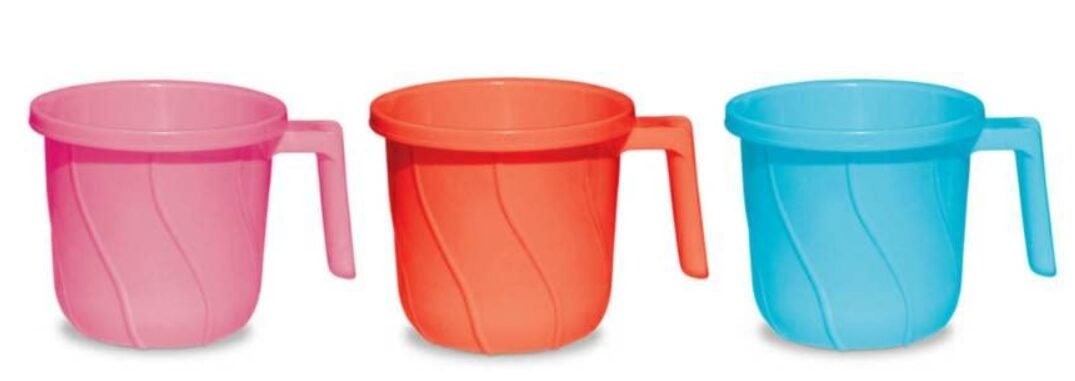 MILTON Plastic Bath Mug (Red Pink Blue 1.5)
