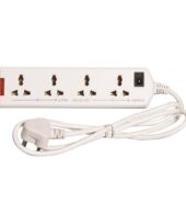 Havells 10V Heavy Duty 6A Four-Way 2400 Watt Extension Board and Wire (White) -1.5 Metre.