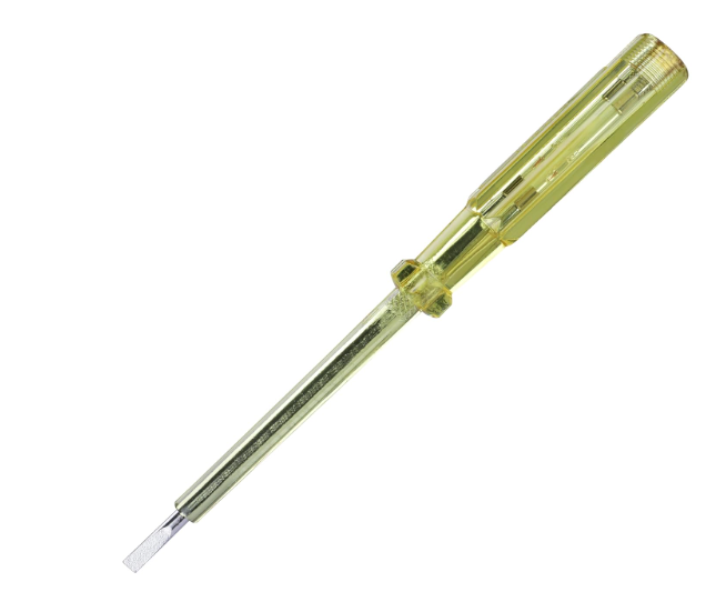 STANLEY 66-120-S 178mm/7.5'' Spark Detecting 2-in-1 Screwdriver, 5mm, 100-500V AC, Durable Clip, Insulating Plastic Handle & Sheathed Chrome Vanadium Steel Blade for Safety and Long Life
