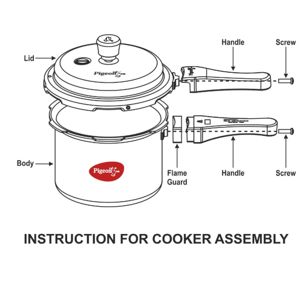 Pigeon by Stovekraft Non-Induction Base Aluminium Outer Lid Pressure Cooker 7.5 Liters Silver) - Image 2