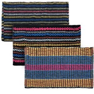 Story@Home Door Mat Set of 3, Anti-Skid Cotton Blend Kitchen Rugs, 60 x 40 cm, Multi Color Mix N Match Design, Best Kitchen Accessories Items for Home & Bathroom, Perfect Door mats for Home Combo