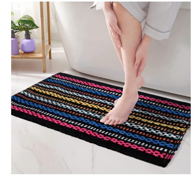 Story@Home Door Mat Set of 3, Anti-Skid Cotton Blend Kitchen Rugs, 60 x 40 cm, Multi Color Mix N Match Design, Best Kitchen Accessories Items for Home & Bathroom, Perfect Door mats for Home Combo - Image 2
