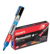 Luxor 1222 Refillable Permanent Marker – Blue – Box of 10