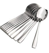 Stainless Steel Dinner/ Table Spoons, Spoon Set, Length 16.5 cm, Set of 12, Silver