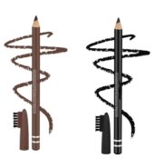 black and brown eyebrow Definer pencil with brush pack of 2