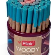 Flair Woody Fine Tip Ball Pen | 0.7 mm Tip Size | Smooth Ink Flow System with Smooth and Comfortable Writing | Ideal for School, Collage, Office