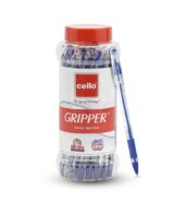 Cello Gripper Ball Pen | Jar of 25 | Blue Ball Pens | Smooth writing Ball Pens | Exam Pens with Grip | Ball pens set for School and Office stationery Pens