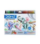 Doms Jumbo Wax Crayons- 24 Shades, Multicolor (DM3469)