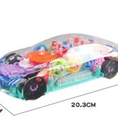 Plastic 3D with 360 Degree Rotation, Gear Simulation Mechanical Sound and Light Car Toy for Boys and Girls (Multicolor, Multi Design)