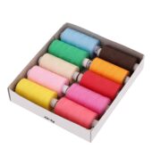 Homeistic Applience 800 Meter Sewing Thread 10 Pcs Basic Color Strong Cotton Polyester Sewing Threads Fast Premium Shade Spools for Machine and Hand
