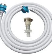 5 Meter Long Washing Machine Inlet Water Hose Pipe Suitable for Fully Automatic Front and Top Load, with Two Type Adapters (5m)