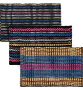 Home Traditional Style Eco Series Cotton Blend 3 Piece Door Mat (16 inch x24 inch, Multicolor)