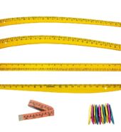 ailoring wooden Scales (4-shape) Combo, Hip Curve, Leg Curve, Straight , Arm curve, Chalk, Measuring Tape and 10 piece of chalk