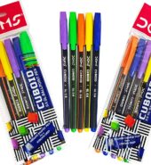 DOMS Cuboid 0.6 GL Ball Point Pens (60 Pens, Ink Color: Blue), [Free: One 0.5 Lead Mechencial Pencil]