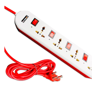 240 volts Extension Board, 4+4 Multi Plug Point Strip with LED Indicator, Individual Switches & Universal Sockets Extension Cord (2.8 Meter, White)