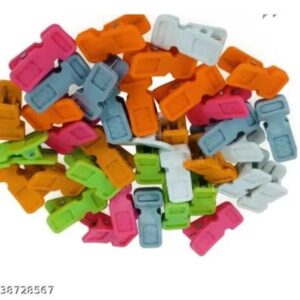 Plastic Cloth Clips, Multicolour, Set of 12, Laundry Pegs for Drying Clothes, Yellow, Orange, Green, Pink