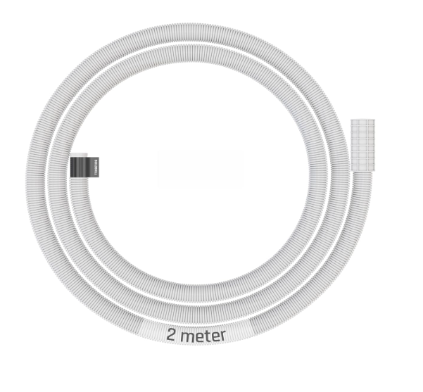 BUILDSKILL 2 Meter Semi-Automatic Washing Machine Pipe Inlet | Easy Install Soft PVC Material | 5-8Kg Washing Machine Water Inlet Pipe | Leak-Free Flexible Design Rubber Interface (Pack of 1-White) - Image 2