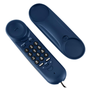 Beetel B26 Slim Corded Landline Phone,Ringer Volume Control,Wall/Desk Mountable,Ringer On/Off Switch,Clear Call Quality,Compact Design,Tone Pulse/Flash/Redial Function (Made in India) (Blue)(B26)