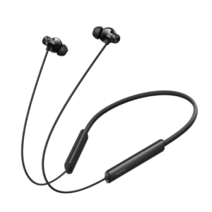 Brand	realme Colour	Black Ear Placement	In Ear Form Factor	In Ear Impedance	140 Ohms About this item 13.4mm Dynamic Bass Boost Driver | AI Environmental Noise Cancellation (AI ENC) for calls Upto 32 Hours total playback | Fast Charging support of 10 mins Charge for 6 hrs Playback 45ms Low Latency | Supports Bluetooth 5.4 IP55 Dust & Water Resistant | Magnetic Instant Connection | realme Link App Connectivity Dual-Device Connection | Google Fast Pair