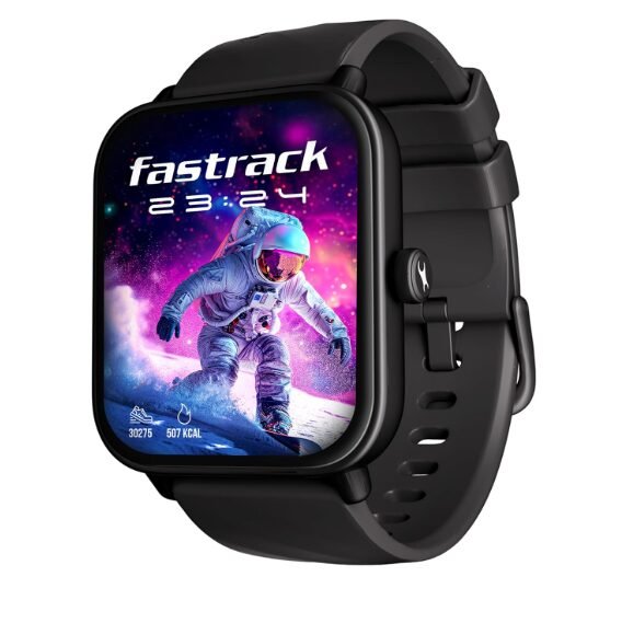 Fastrack Limitless Glide X 1.83" Smart Watch with Ultra UV HD Display, SpO2, Heart Rate & Sleep Tracking, Bluetooth Calling, 100+ Sports Modes, 5-Day Battery, Smartwatch for Men & Women (Black)