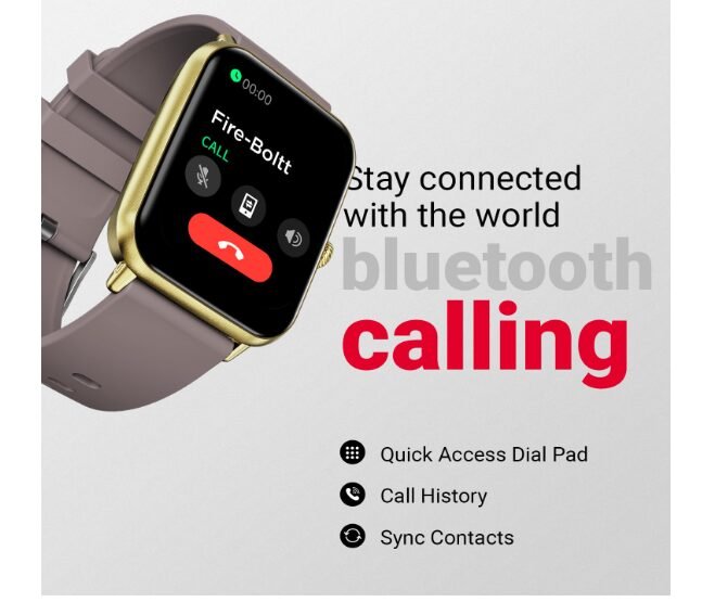Fire-Boltt Ninja Call Pro Plus Bluetooth Calling Smart Watch, 1.83″ Display, AI Voice Assistant, 120+ Sports Modes, IP67 Waterproof, SpO2 & Heart Rate Monitor Smartwatch for Women - Cinnamon Slate - Image 2