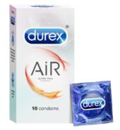Durex Air Condoms for Men – 10 Count | Suitable for use with lubes & toys