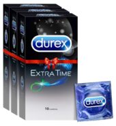 Durex Extra Time Condoms for Men – 10 Count (Pack of 3)