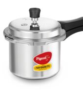 Pigeon By Stovekraft Favourite Aluminium Pressure Cooker with Outer Lid Gas Stove Compatible 3 Litre Capacity for Healthy Cooking (Silver) Size:3L