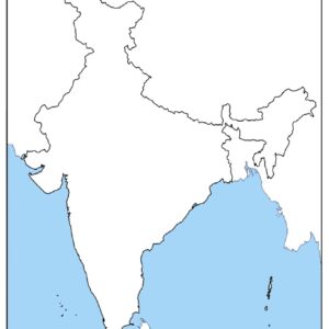 India Outline map (100 Nos)| A4 Size Multipurpose map For School/College Assignments/Projects/ Practical
