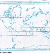 World Outline Map – Practice Map Book – Book Contains 90 to 95 Sheets – A4 Size Sheets Map