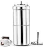 Indian Filter Coffee Maker 200 ML Madras Kappi Drip Decoction Maker Brewer Dripper Stainless Steel Medium Size for Home & Kitchen