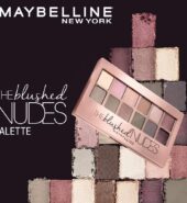 Maybelline New York Eyeshadow Palette, 12 Highly Blendable Shades, Matte and Sheen Colours, The Blushed Nudes, 9g