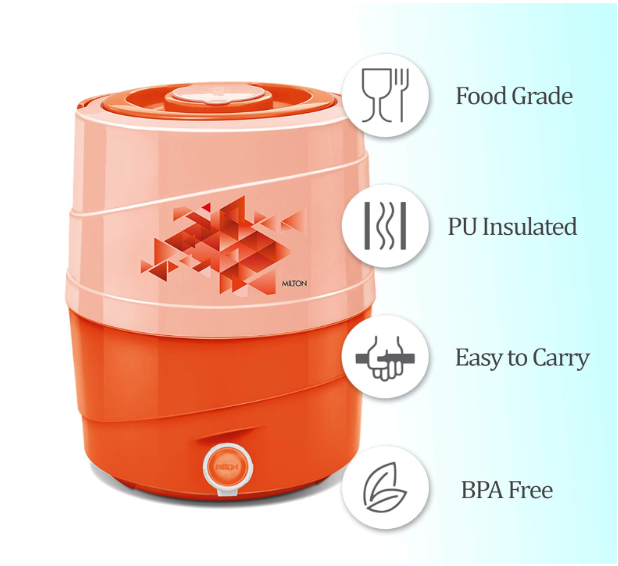 MILTON New Kool Rover 22 Insulated Water Jug (Orange, 19 litres)