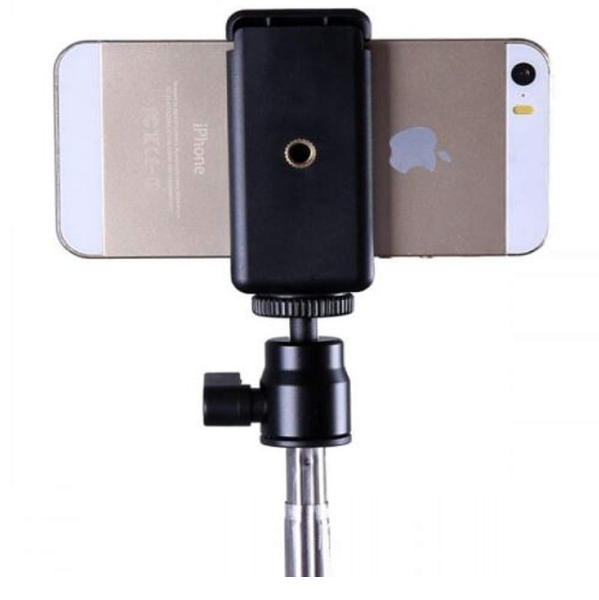 IONIX Camera Stand Clip Bracket Holder Tripod Monopod Mount Adapter for Mobile Phone (Black Plastic 1 Piece)