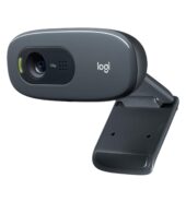 Logitech C270 Digital HD Webcam with Widescreen HD Video Calling, HD Light Correction, Noise-Reducing Mic, for Skype, FaceTime, Hangouts, WebEx, PC/Mac/Laptop/MacBook/Tablet – (Black, HD 720p/30fps)