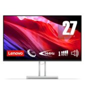 Lenovo L27-4C | 27″ (68.58cm) FHD IPS 144Hz Ultraslim Monitor | 1ms, 2x3W Speakers, AMD FreeSync, 99% sRGB, 2X HDMI 1.4, 1x VGA| Tilt | Grey | 67DEKAC1IN