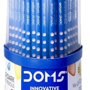 Doms Groove Super Dark Graphite Pencils | Innovative Groove For Perfect Grip | Tumbler Set Of 100 Pieces, Multicoloured, Pack Of 1 (DM8438)