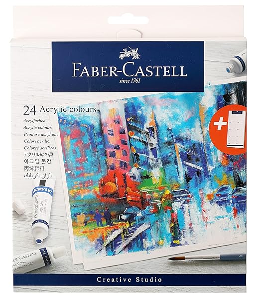 Faber-Castell Student Acrylic 9 ml Set of 24 (Red)