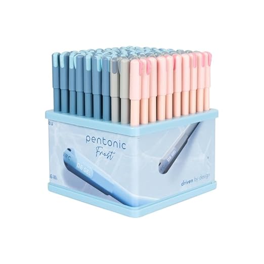 Pentonic Frost 0.6mm Gel Pen Tumbler Pack | Multicolour Pastel Body | Blue, Black & Red Ink | Set of 100 - Image 2