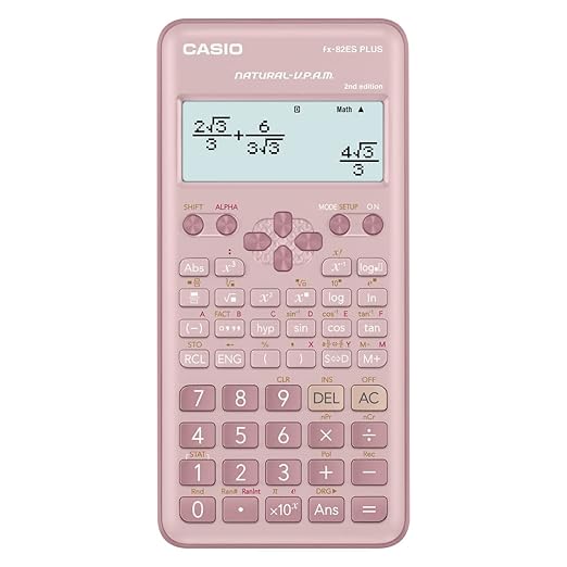 Casio FX-82ES Plus Pink 2nd Gen Non-Programmable Scientific Calculator - Pink