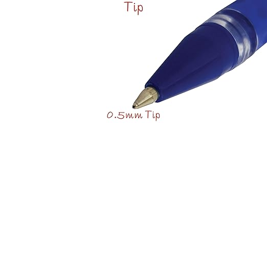 Gripper 0.5mm Blue Ball Pens (Pack of 10) Smooth writing with comfortable grip - Image 2