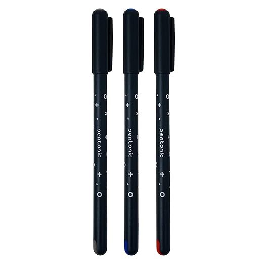 Pentonic Cipher 0.5mm Ball Pen Tumbler Pack | Blue, Black & Red Ink | Set of 100 Pcs - Image 2