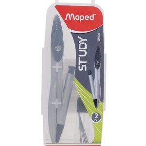 Maped Study Mechanical Pencil Compass (0.5 Mm)|Graphite | Rounder | Rounder compass | Geometry compass | Sturdy and strong performance | Die-Casted for durability