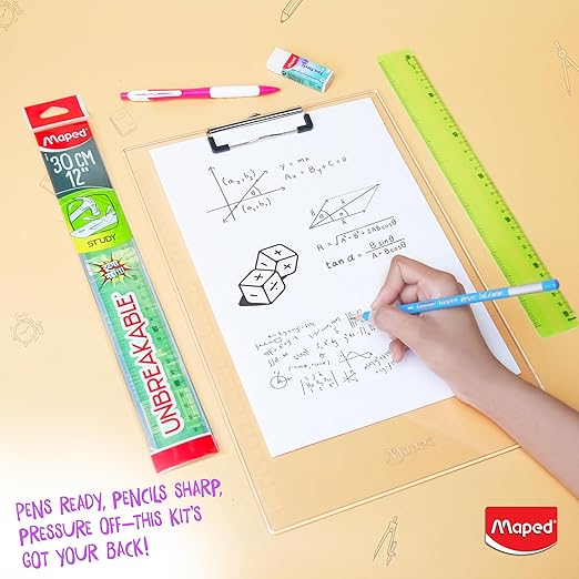 Maped All The Best Exam Kit | Multi Product Kit|Stationery Kit | Exam Essential Kit | Exam kit for Students |Writing Kit | Combination Set of 10 | All Exam Essentials in One Kit - Image 2