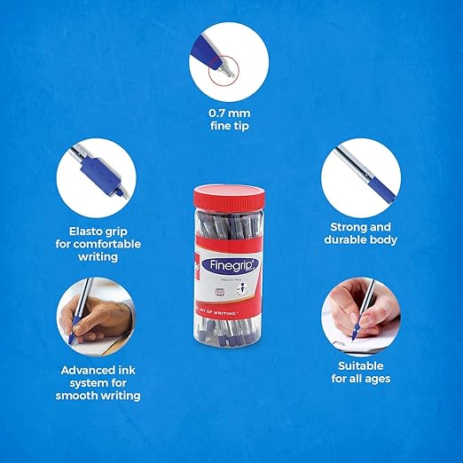 Finegrip Ballpoint Pens Jar Smooth writing ball pens - Image 2